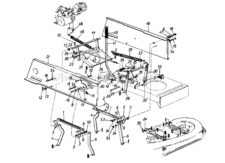 Page B Diagram and Parts List for 1361614G401 1996 Yard Man Lawn Tractor